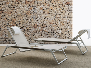 MIRTO OUTDOOR - Stackable Recliner Batyline® sun lounger by B&B Italia Outdoor - view 2